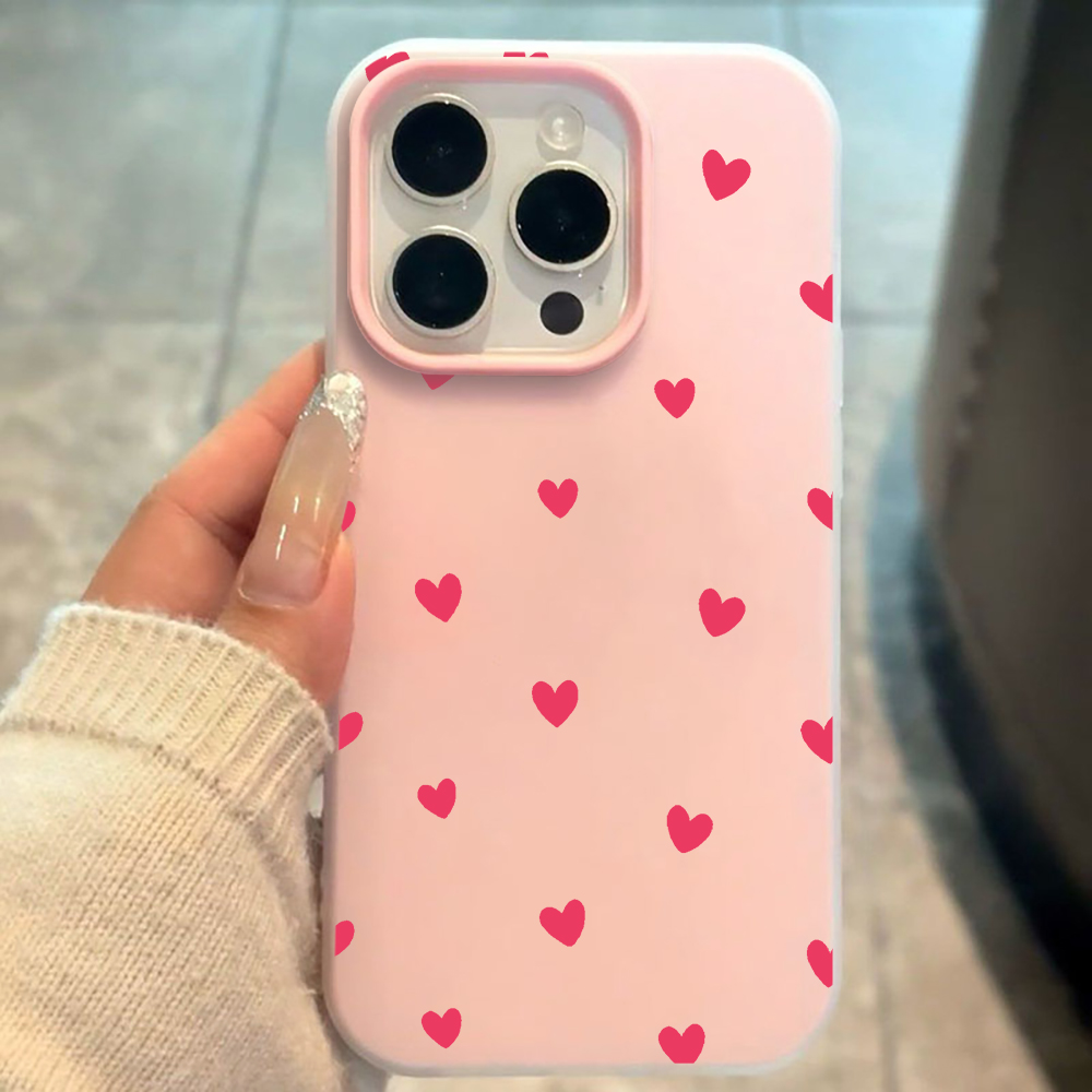 Phone Cases Red - غطاء هاتف بنمط قلب أحمر لـ
