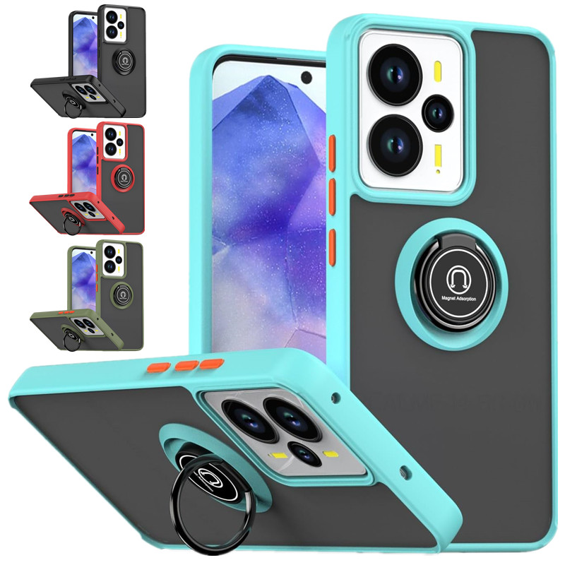 Ring Stand Case - درع ماتي الحال بالنسبة Realme 14