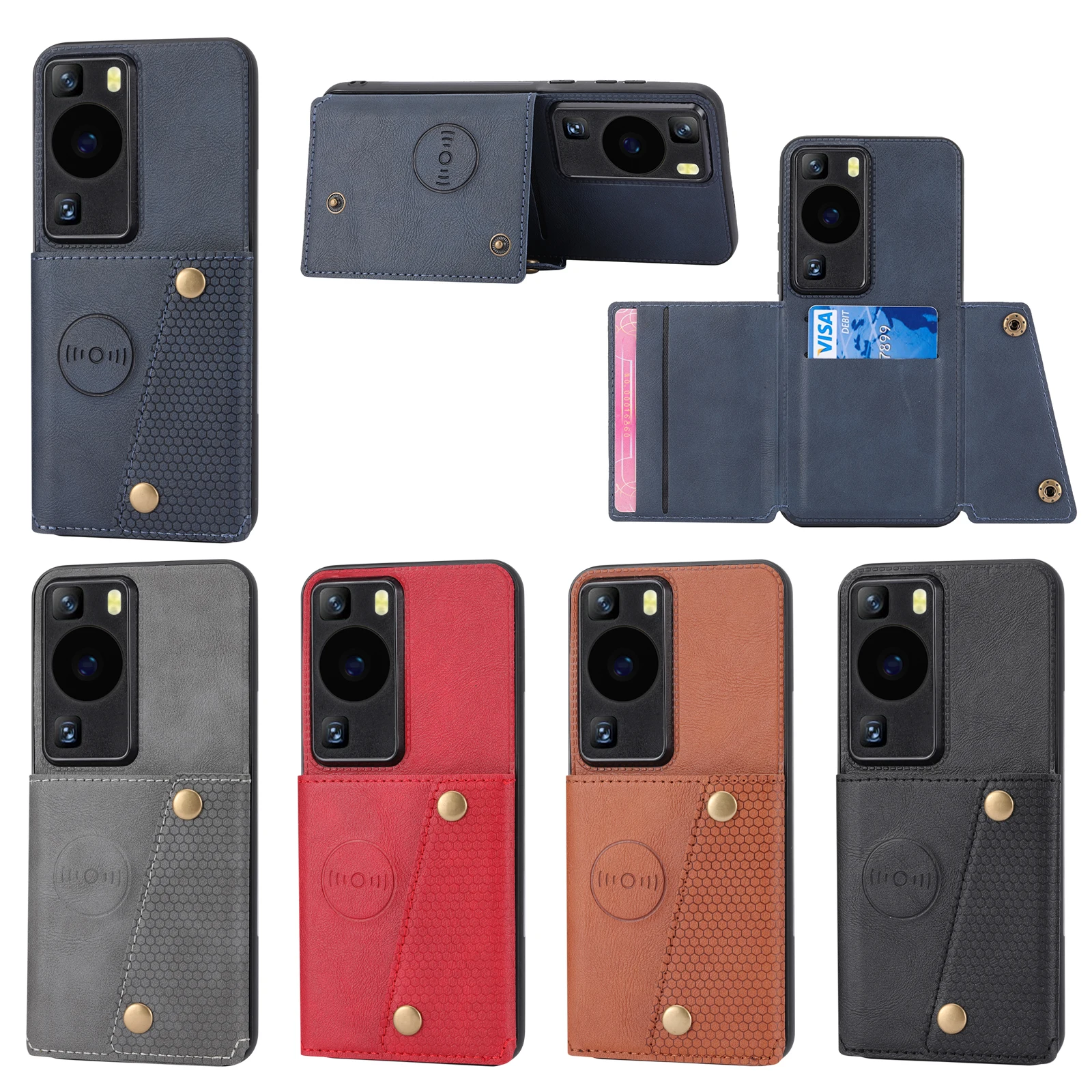 Phone Cases With Wallet On Back - لهواوي P60 برو P70 P80 حافظة