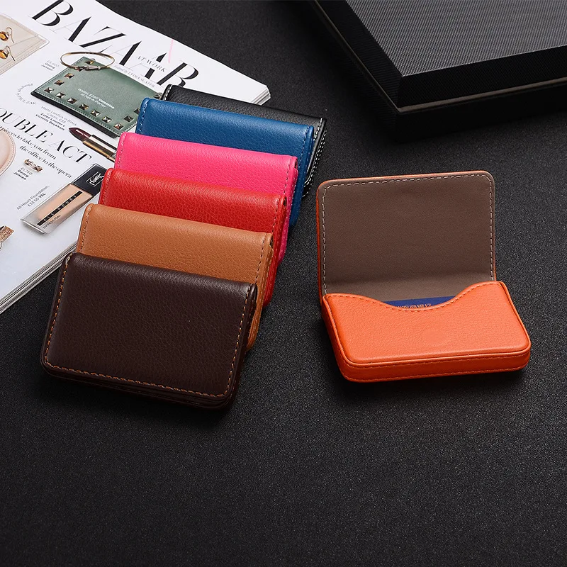 Card Holder Slim Case - حافظة بطاقات عمل من الجلد الصناعي