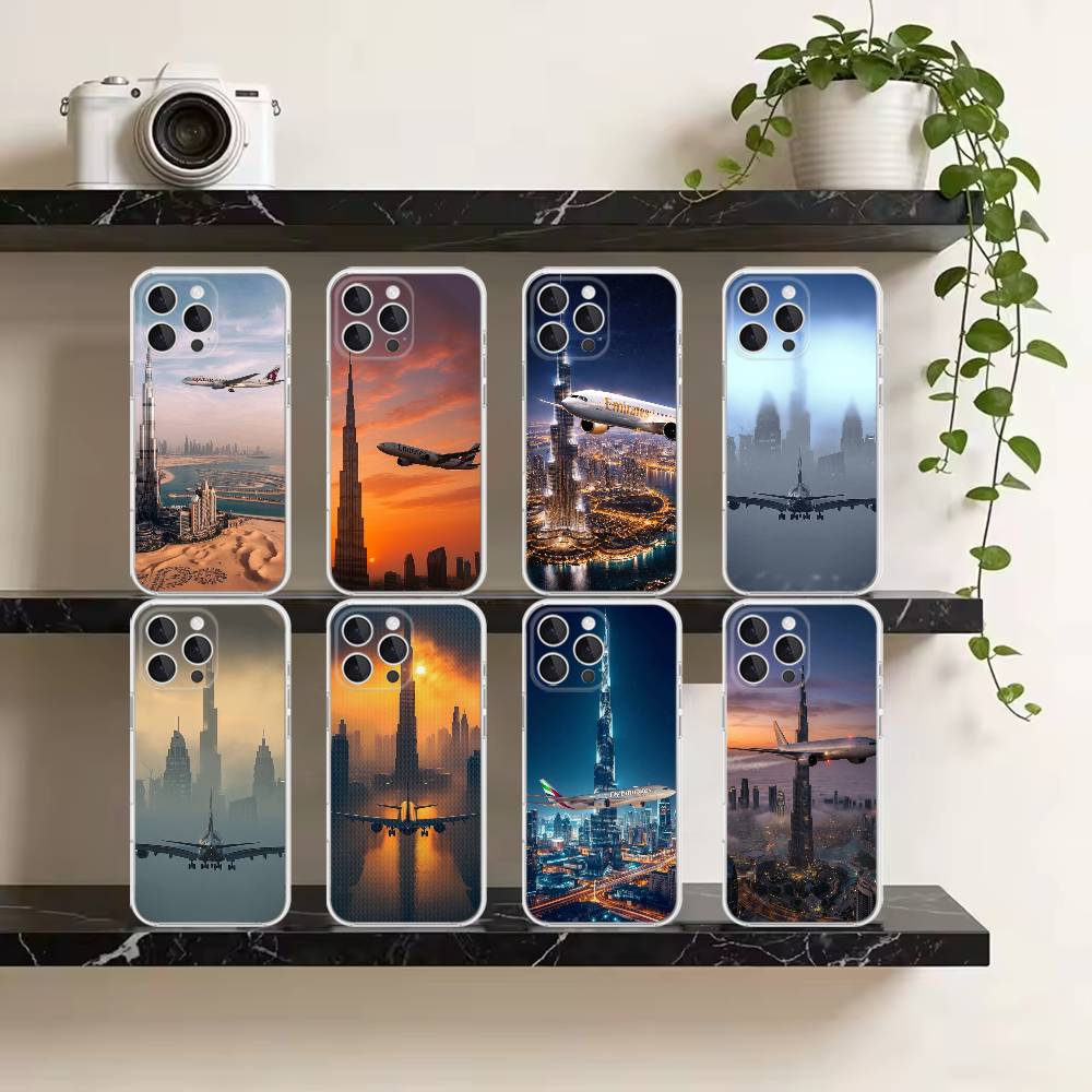 Phone Cases Dubai - جراب هاتف سيليكون ناعم بتصميم طائرة