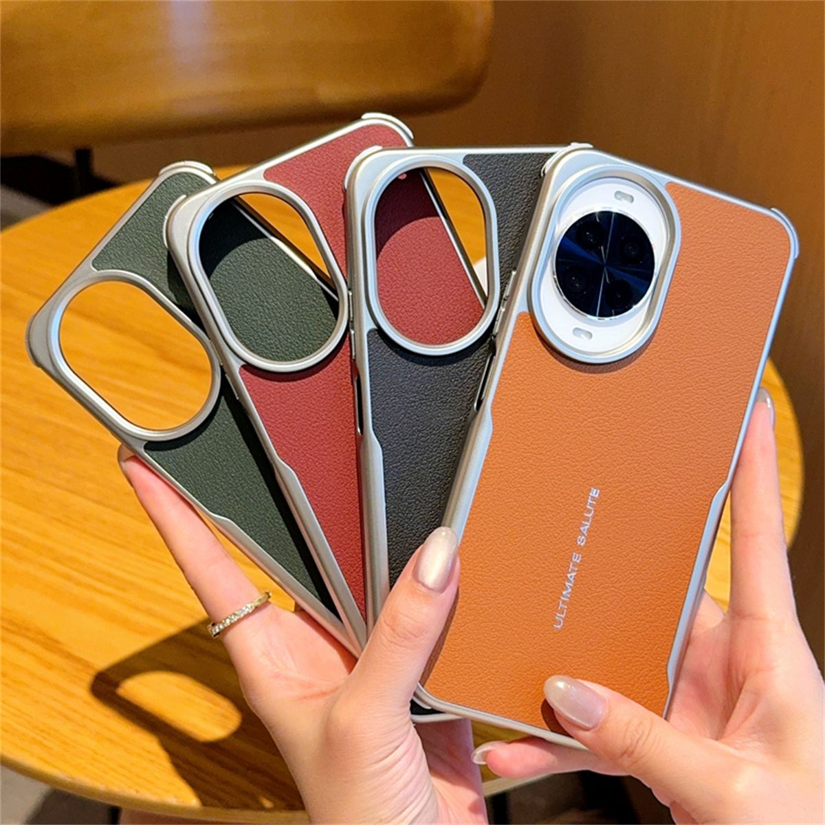Ring Stand Case - غطاء مغناطيسي مطلي كهربائياً لهواتف هواوي