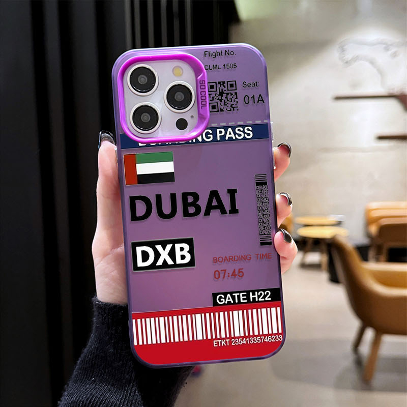 Phone Cases Dubai - غطاء هاتف بتصميم تذكرة صعود الطائرة