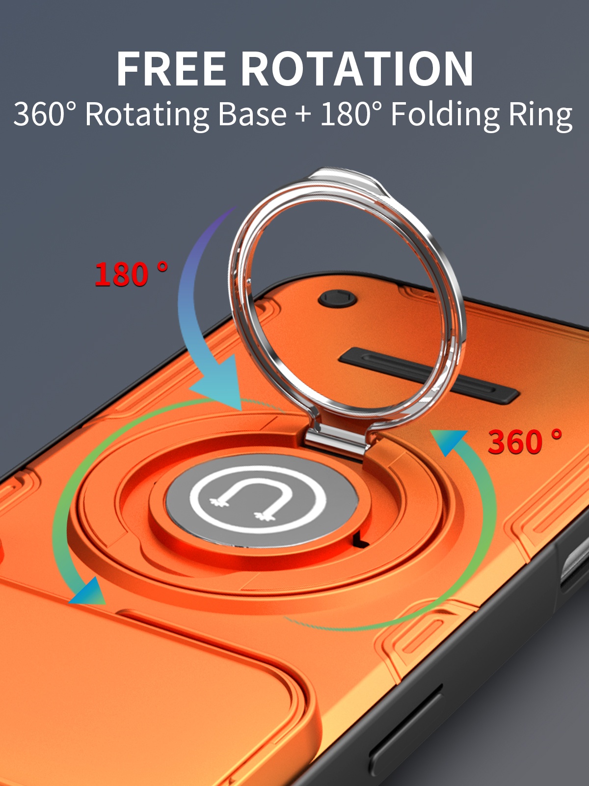 غطاء خلفي مقاوم للصدمات مع حما - مراجعة Ring Stand Case وسعره