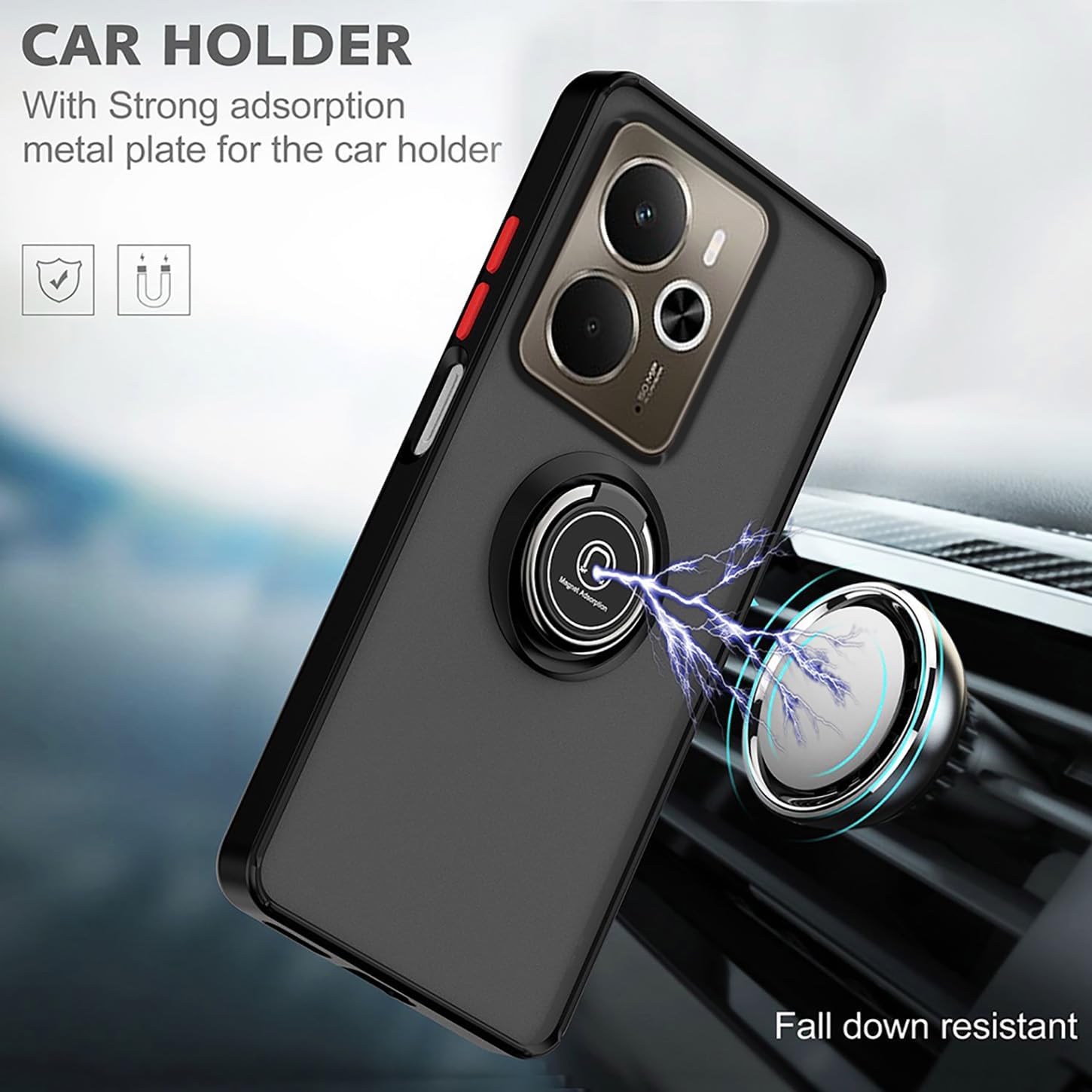 درع ماتي الحال بالنسبة Realme  - مراجعة Ring Stand Case وسعره