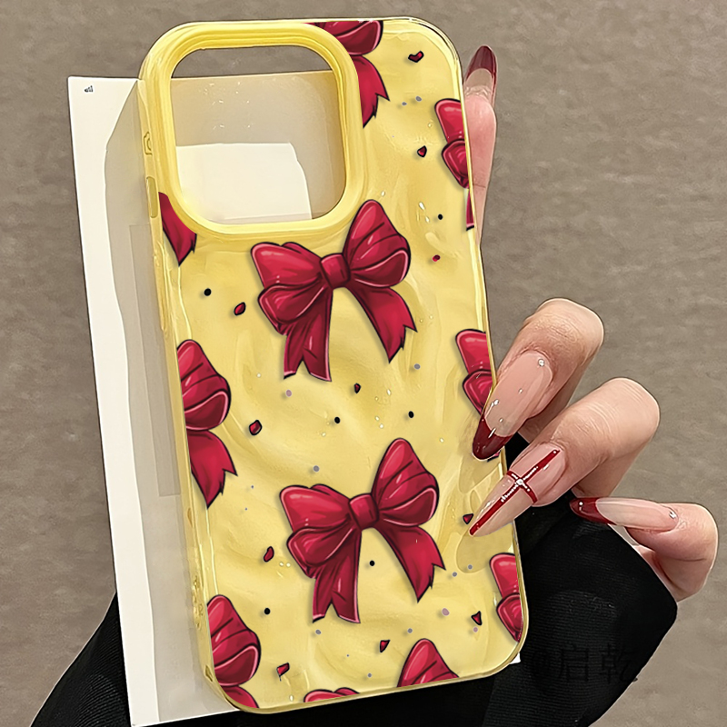 غطاء هاتف بنمط فيونكة بيضاء وح - مراجعة Phone Cases Red وسعره