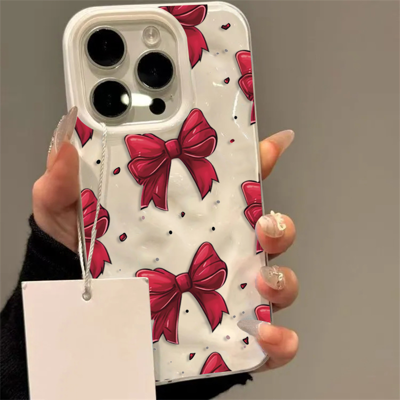 غطاء هاتف بنمط فيونكة بيضاء وح - مراجعة Phone Cases Red وسعره