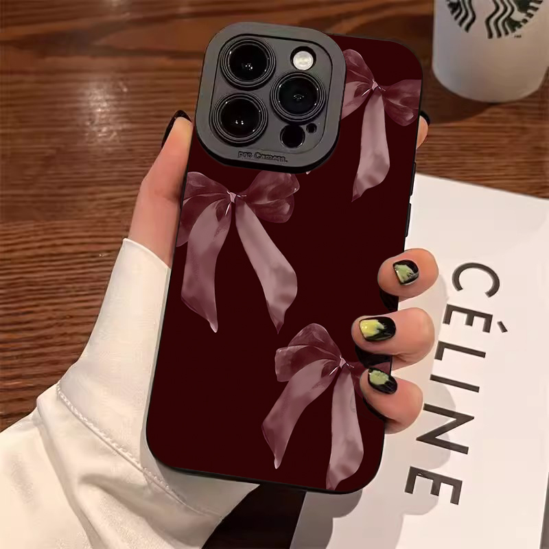 النبيذ الأحمر Bowknot نمط لينة - مراجعة Phone Cases Red وسعره