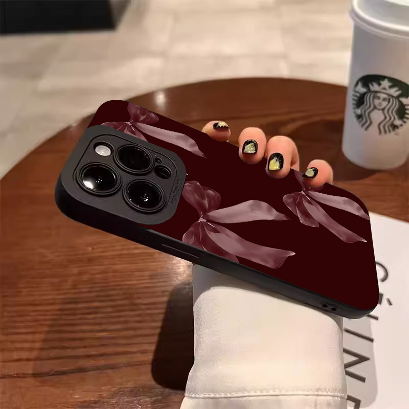 النبيذ الأحمر Bowknot نمط لينة - مراجعة Phone Cases Red وسعره