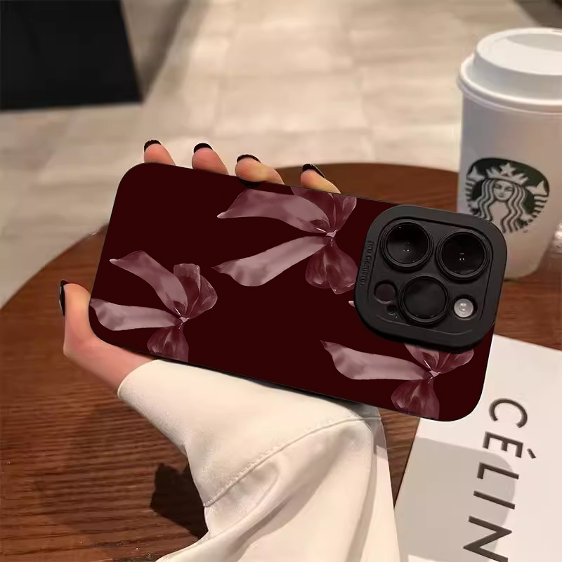 النبيذ الأحمر Bowknot نمط لينة - مراجعة Phone Cases Red وسعره