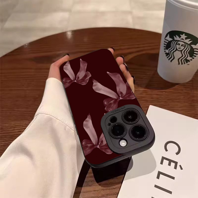 النبيذ الأحمر Bowknot نمط لينة - مراجعة Phone Cases Red وسعره